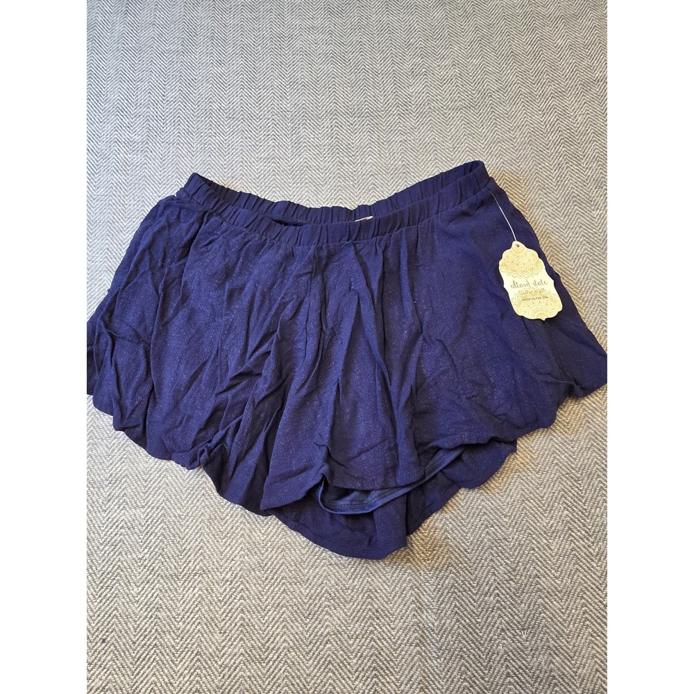 Altar'd State Lounge Skort Women's Medium Navy Blue Boho Flowy Elastic Waisted